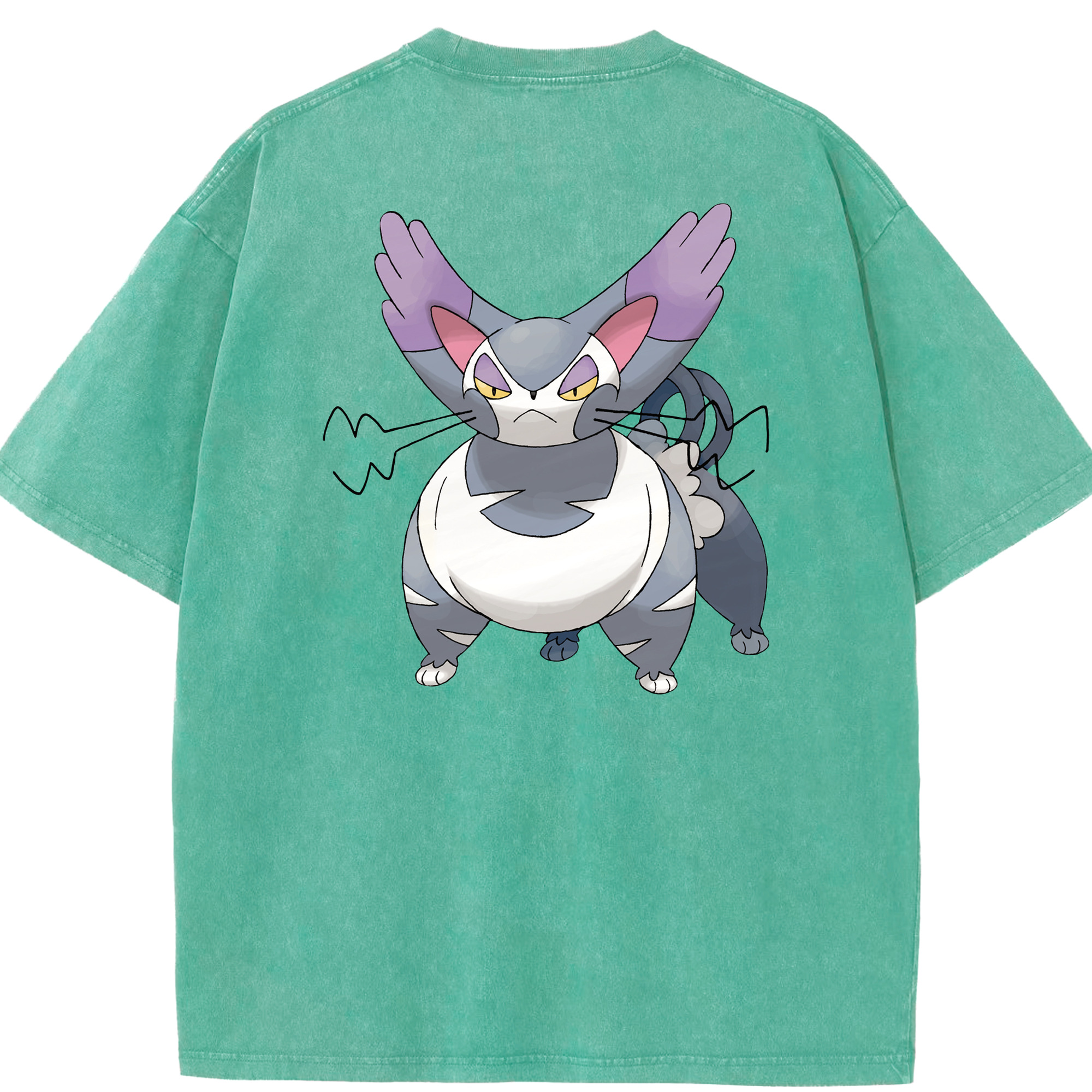 （画像用） ポケットモンスター Pokémon 綿100% ヴィンテージ風 半袖Tシャツ（背面プリント）